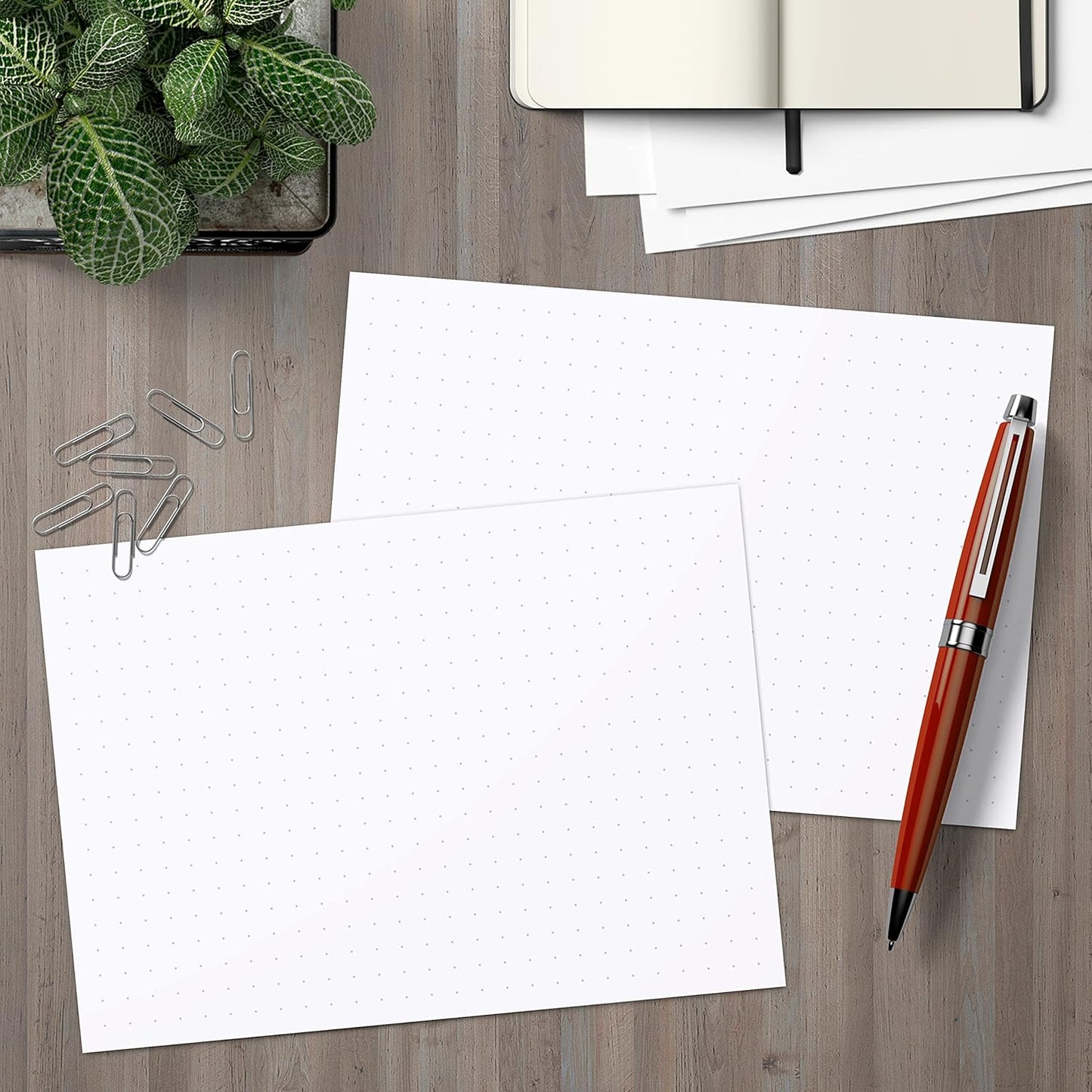 321Done Dot Grid Index Cards, Dot Pattern - Made in USA - Extra Large 5x7 (Set of 50) Dot Bullet 0.25" Double-Sided Planner Journal, Planning Graph Ruled Thick Heavy Duty Cardstock, 1/4 inch, White