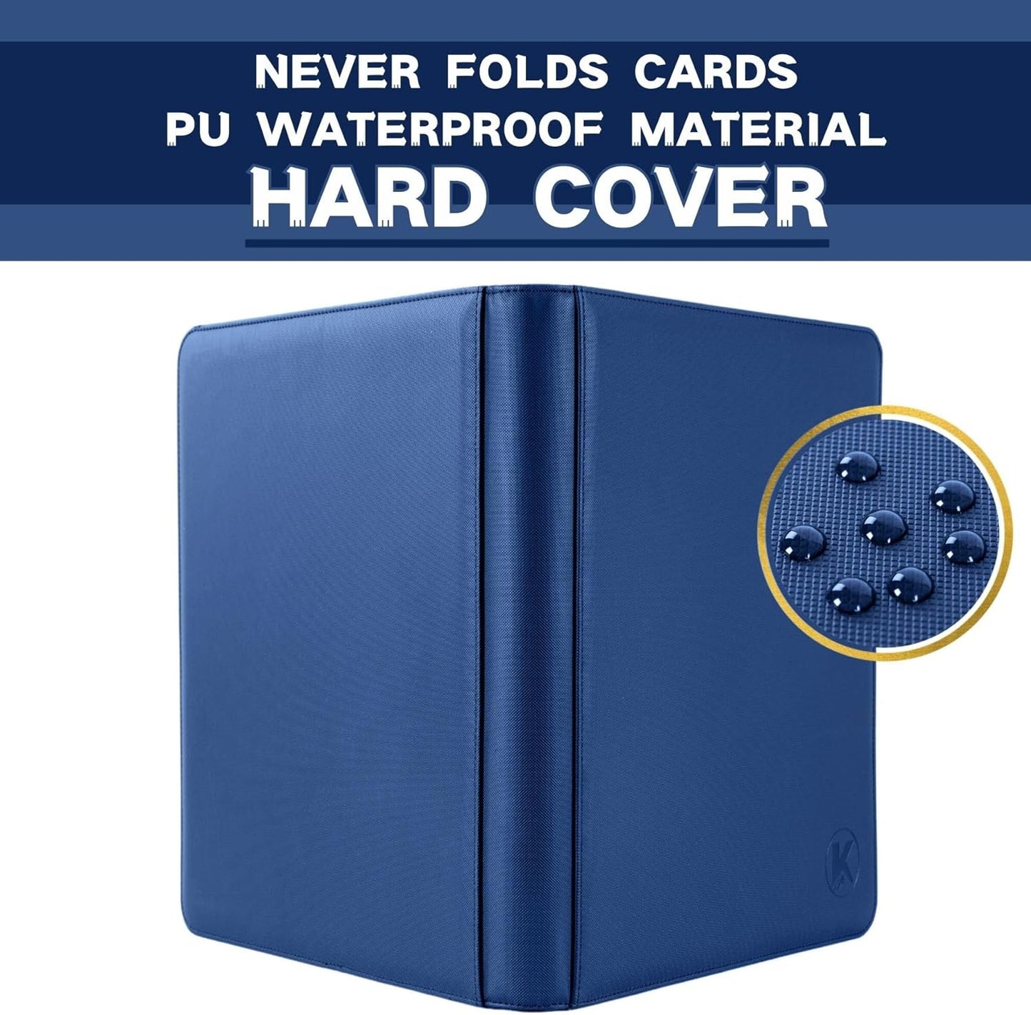 1000+ Pockets Trading Card Binder, 16-Pocket Card Ablum Compatible with MTG,Sports Cards & Other Standard Size Trading Cards (Blue)