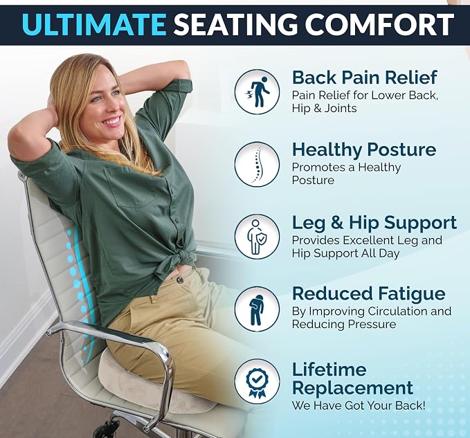 ComfiLife Premium Gel & Memory Foam Seat Cushion – Doctor Recommended Office - Image 4
