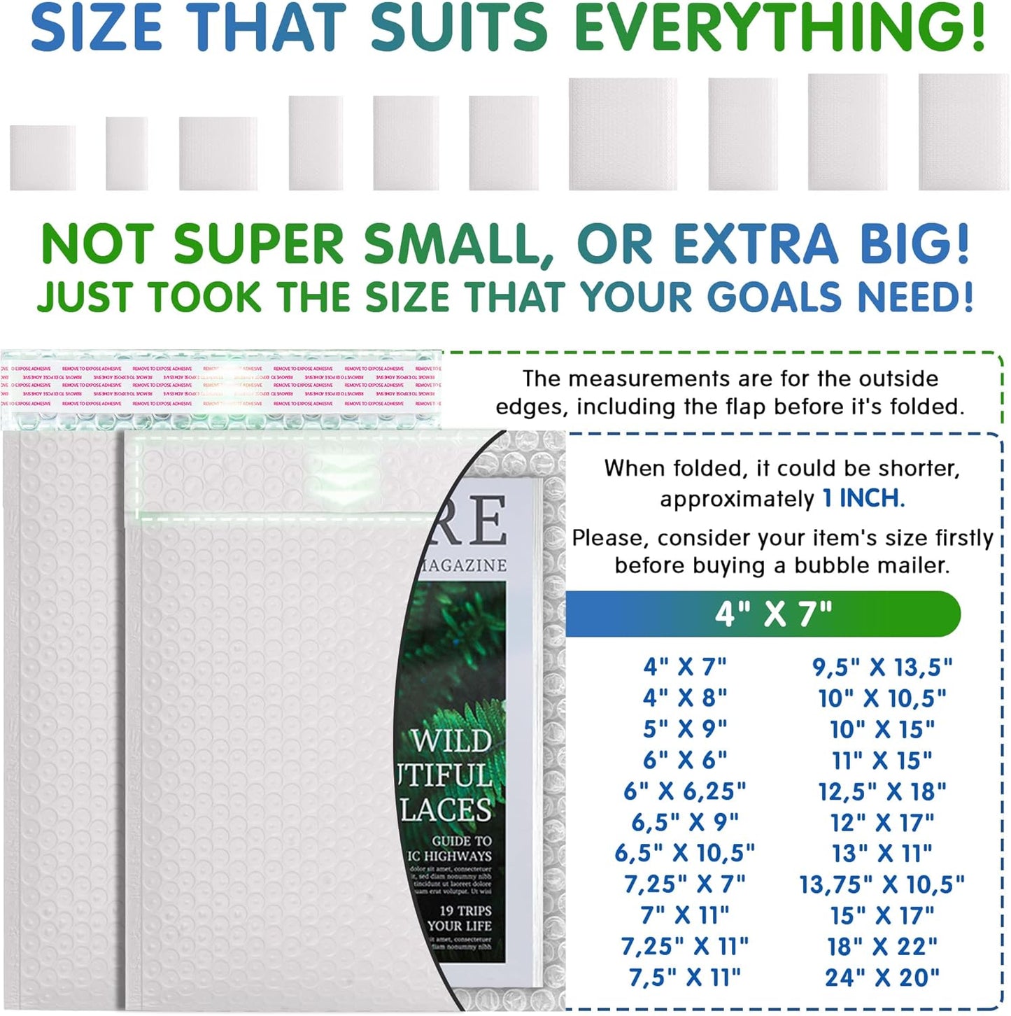 White Poly Bubble Mailers 4 x 7 Inch. Pack of 2000 Padded Envelopes Waterproof. Self Seal Padded Mailers with Durable Seams. Lightweight Padded Shipping Envelopes for Mailing Fragile Things