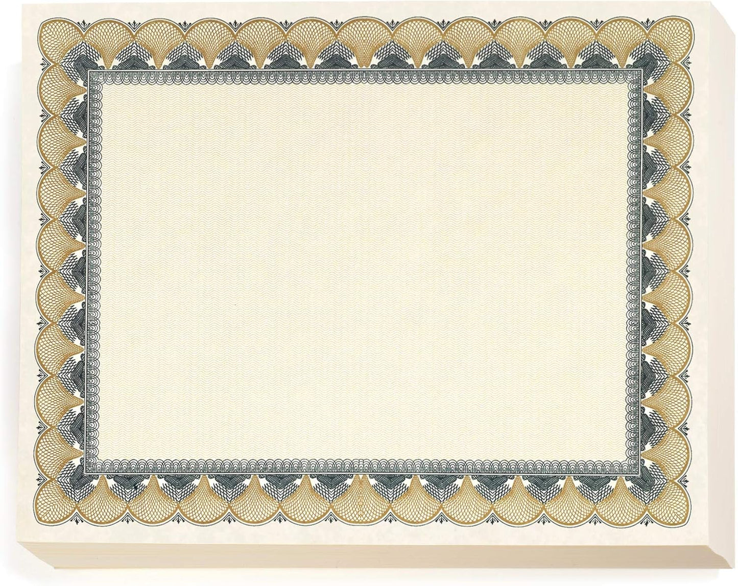 PaperDirect Bronze & Black Standard White Parchment Certificates, 100 Sheets, 8.5 x 11, 28 lb Parchment Paper, Laser & Inkjet Printer Compatible, Perfect for Awards, Employee Recognition