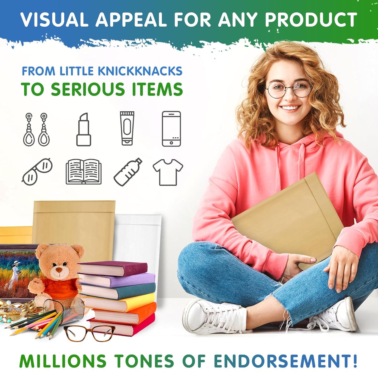 Natural Kraft Bubble Mailer Envelopes, 9.5 x 13 Inches. 25 Pack Mail Padded Envelopes Self Seal. Waterproof Kraft Bubble Mailers. Tear-Resistant Mailing Envelope Padded. Sturdy Paper Mailer