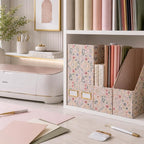 BLU MONACO | Cardboard Magazine File Holder Set of 4 | Standing File Holder - Image 5