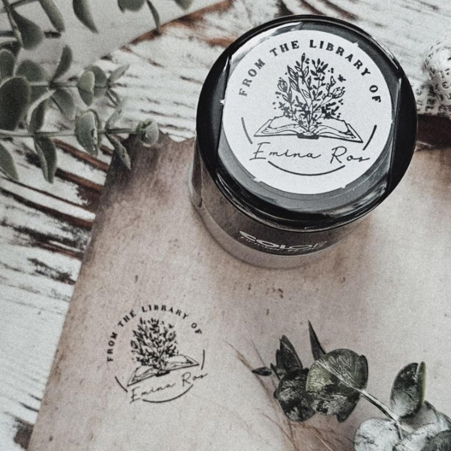 Personalized Book Embosser – Custom Ex Libris Stamp | from The Library of | This Book Belongs to | Custom Name Stamp for Book Lovers, Teachers & Libraries | 1 5/8” Embosser or Rubber Stamp