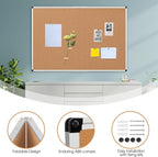 Extra Large Cork Bulletin Board 60" X 48", Foldable Notice Pin Board - Image 6