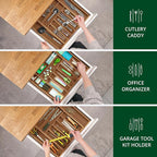 ROYAL CRAFT WOOD Luxury Bamboo Kitchen Drawer Organizer - Image 8