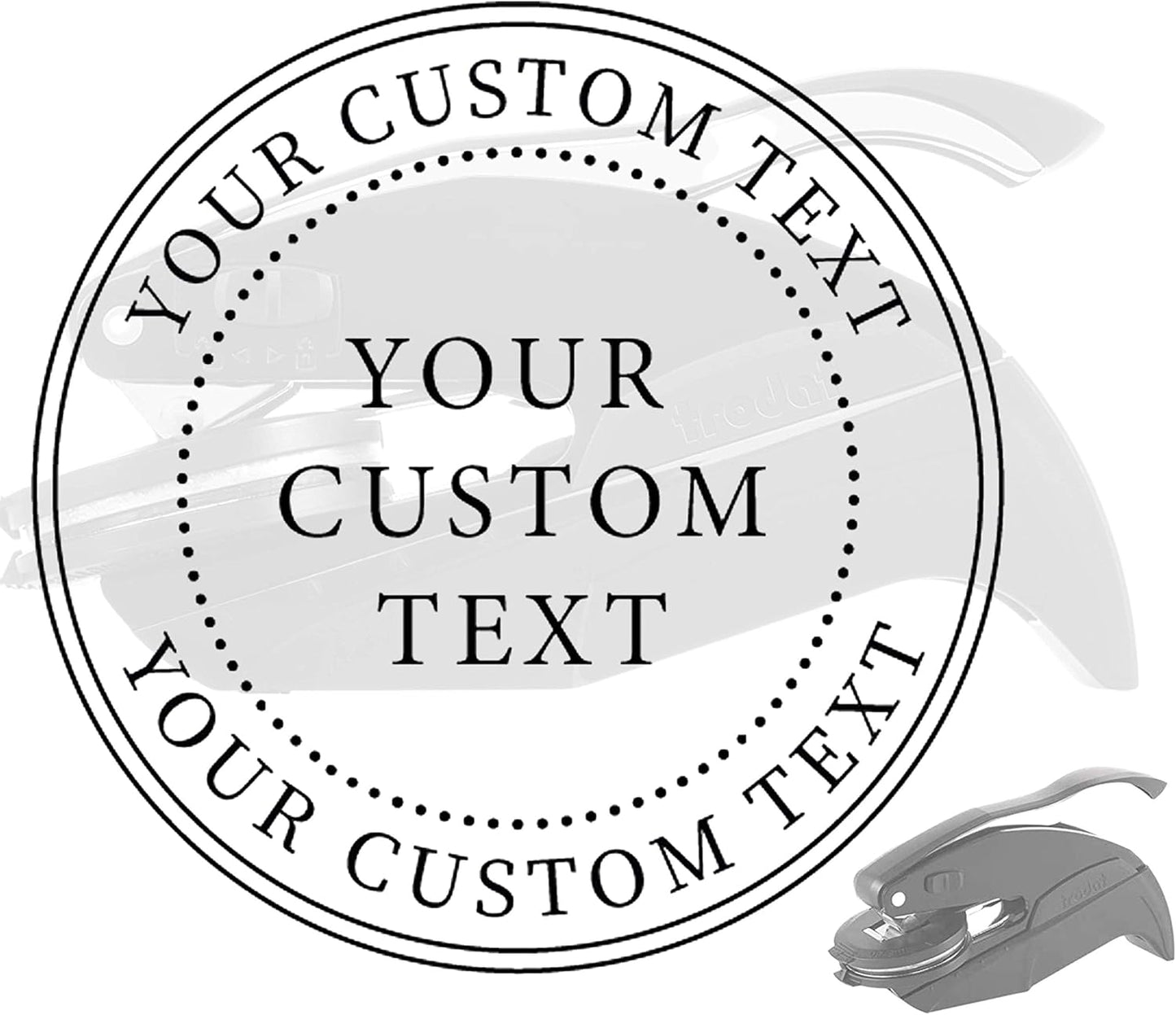 Custom Notary Embosser Stamp - Book & Library Stamp, 1 5/8" (Official Seal Embosser)