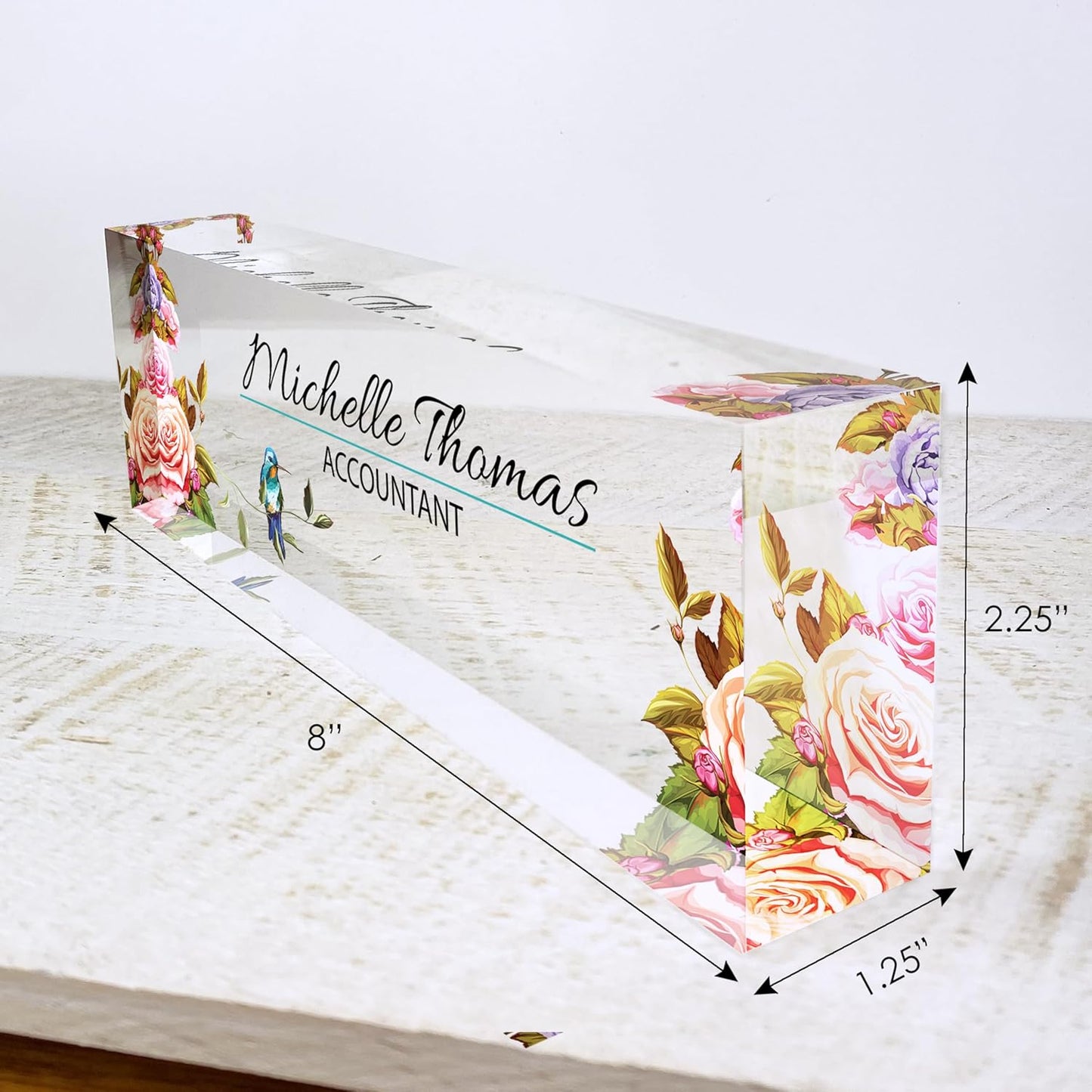 Desk Name Plate Personalized - Design Options - Coworker Gifts, Workspace Decorations, Professional Office Décor