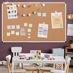 Extra Large Cork Bulletin Board 72" X 48", Foldable Notice Pin Board - Image 2