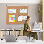 Extra Large Cork Bulletin Board 48" X 48", Foldable Notice Pin Board - Image 2