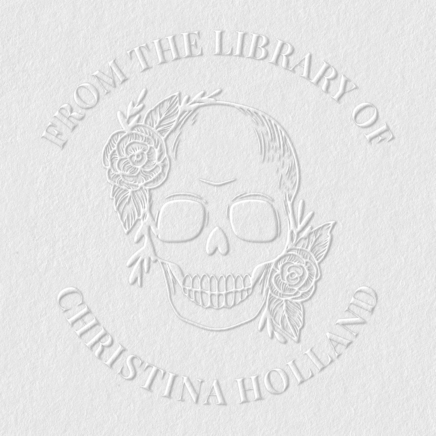 from The Library of Embossers & Stamps for Fantasy Book Readers | Custom Embosser | Custom Stamp | Ex Libris | Elevate Your Fantasy Collection of Stories and Novels (Design 16, Embosser)