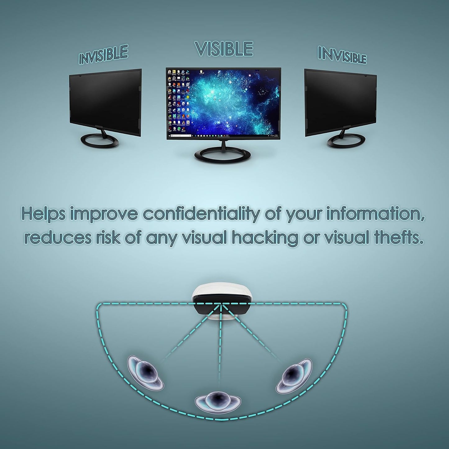 [2 Pack] Premium Privacy Screen Filter for 27 Inches Desktop Computer Widescreen Monitor with Aspect Ratio 16:9. Anti Glare and Anti Blue Light Protection