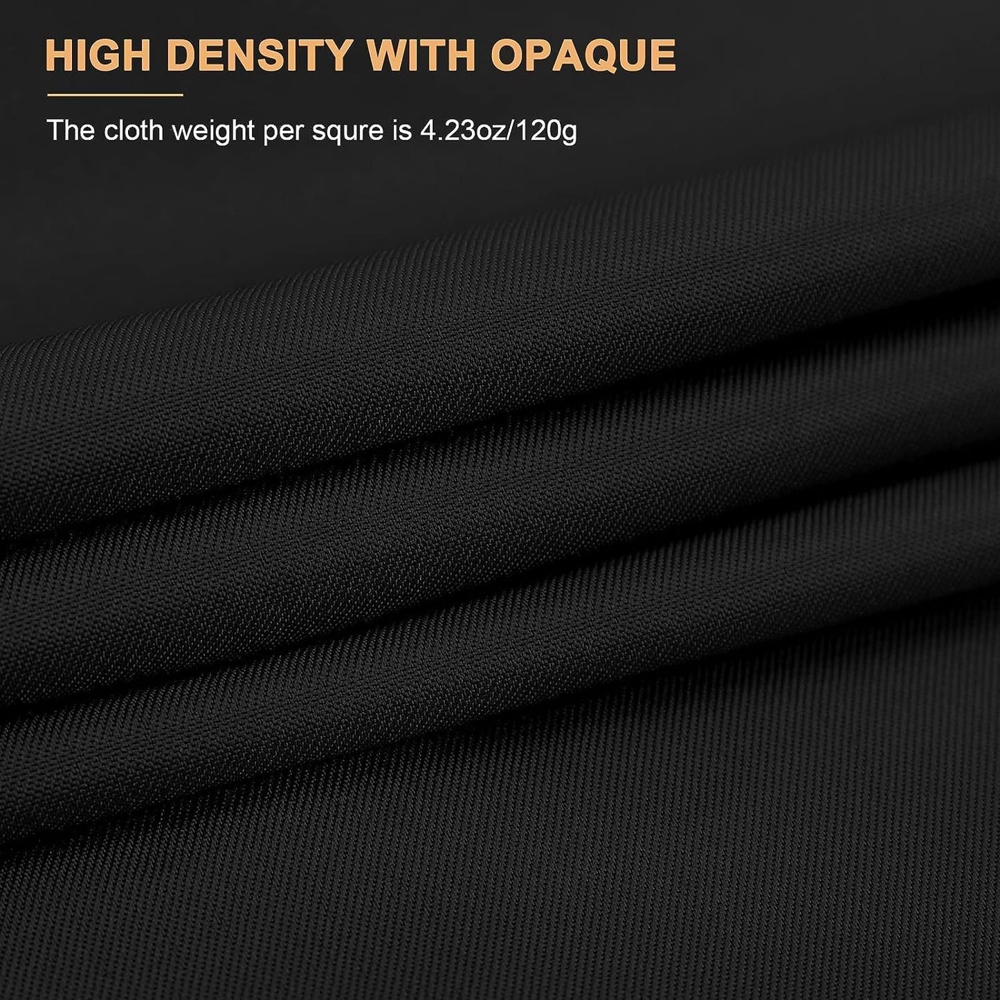 Aimosen 10 X 12 FT Large Black Backdrop Background for Photography, Pure Black Photo Backdrop Screen for Zoom Meeting, Polyester Cloth Fabric Curtain, Chromakey Video Photoshoot Studio Conference