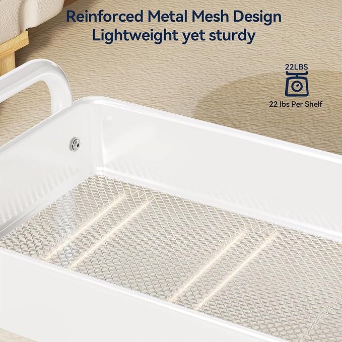 YASONIC Metal 3 Tier Rolling Cart - Image 7