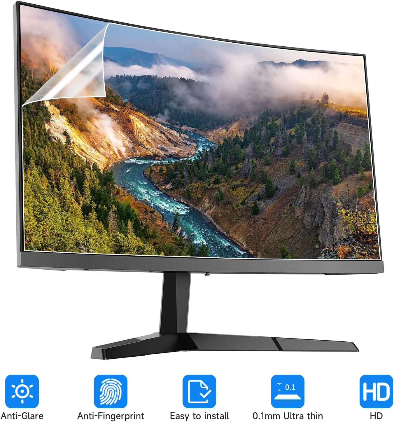 2 Pack 23.8 Inch 1920x1080P Anti Glare Screen Protector, Eye Protection Matte Anti Glare Film & Anti Scratch Screen Protector for 23.8'' with 16:9 Aspect Ratio Widescreen Desktop Monitor