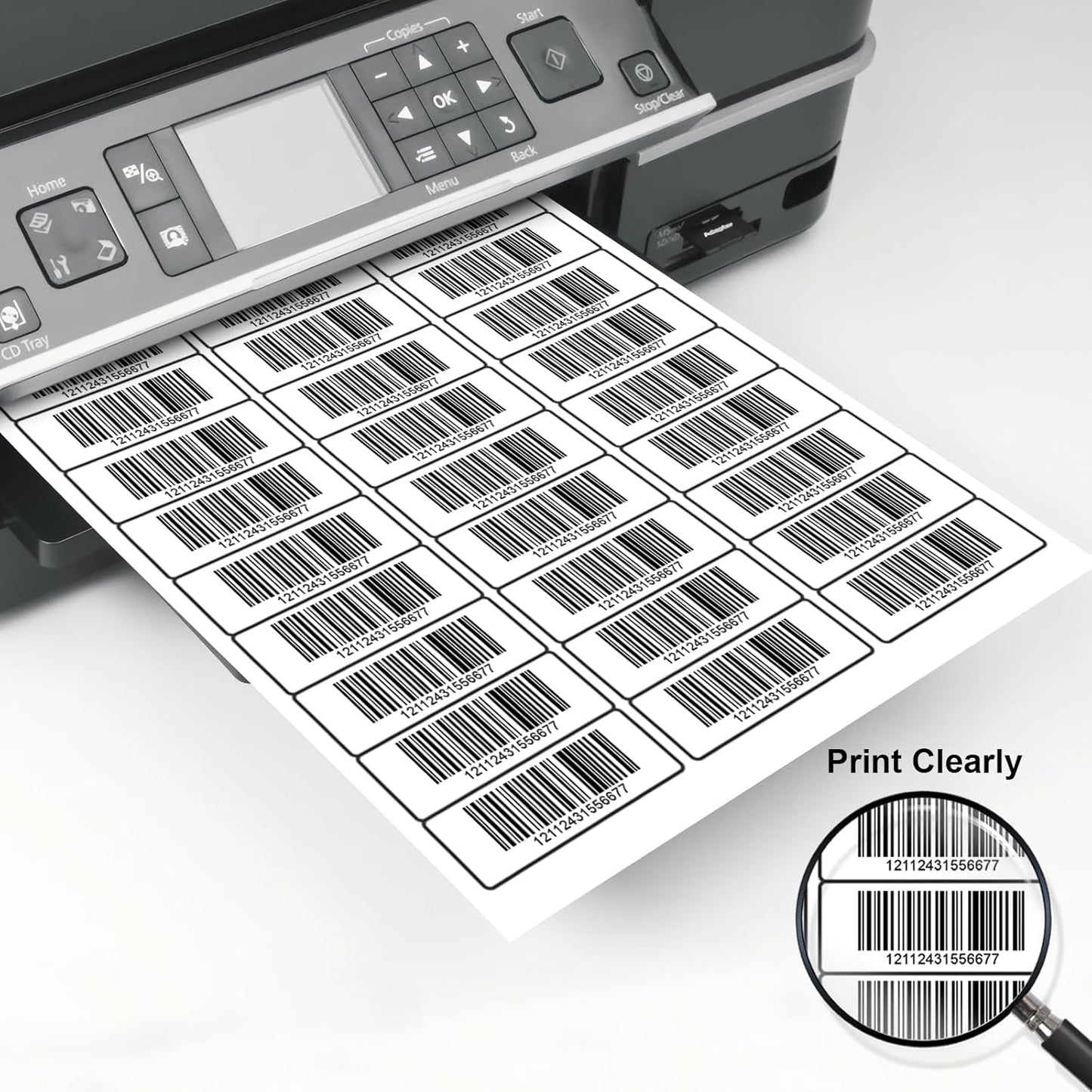 100 Sheets 3000 Labels Address Labels Sticker for Laser & Inkjet Printer, 1" x 2-5/8" White Blank Printable Shipping Address Labels, Strong Adhesive for FBA Label, Easy to Peel
