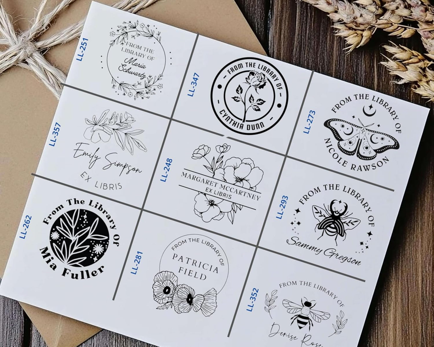Book Embosser Personalized Custom Ex Libris Library Book Embosser Stamp This Book Belongs to Stamp Family Book Lover Gift