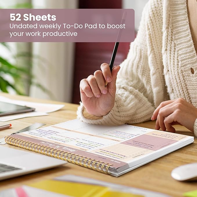 Weekly To Do List Notepad with 52 Undated Sheets（8.5"×11"）6 Pack - Image 5