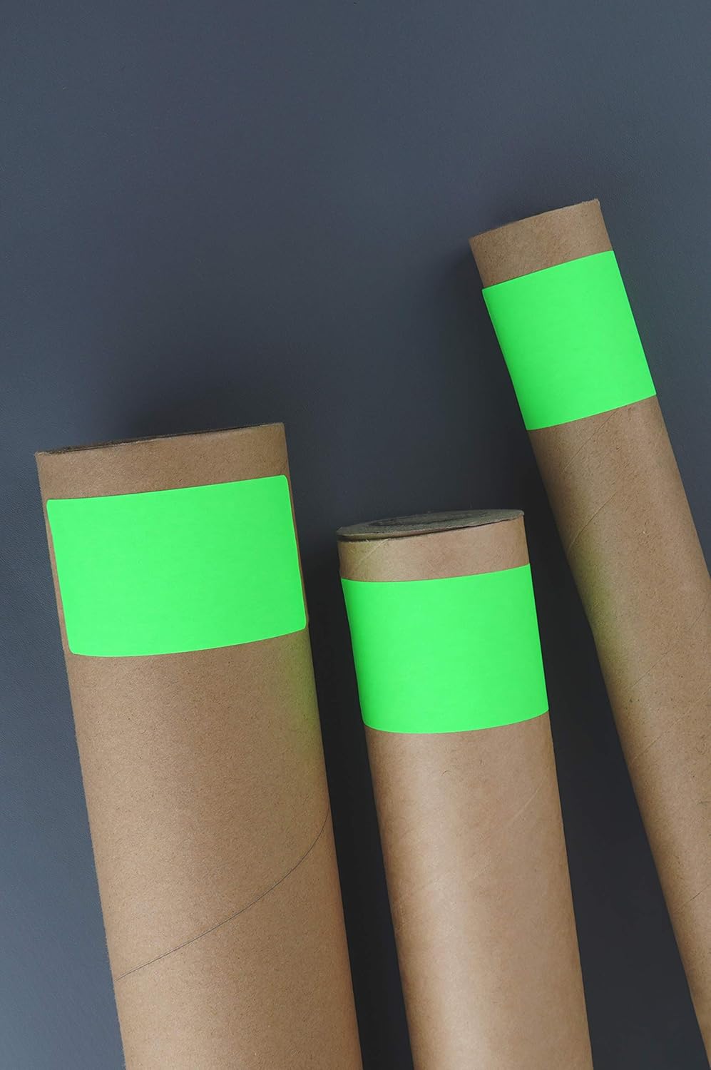 Royal Green Rectangular Metallic Gift Tag Labels 4x2 (7.5cm x 2.5cm) Rose Gold Stickers Rolls - 250 Pack