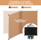Extra Large Cork Bulletin Board 60" X 36", Foldable Notice Pin Board - Image 4
