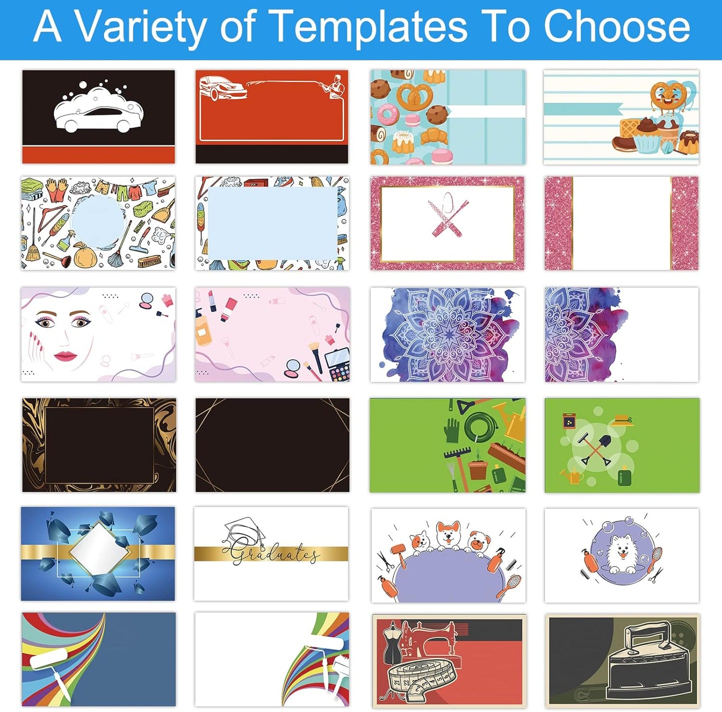 Custom Business Cards with Logo Personalized Double Side Printable Customize Business Cards 1000 500 200 100 for Small Business Women Men-Tattoo Service