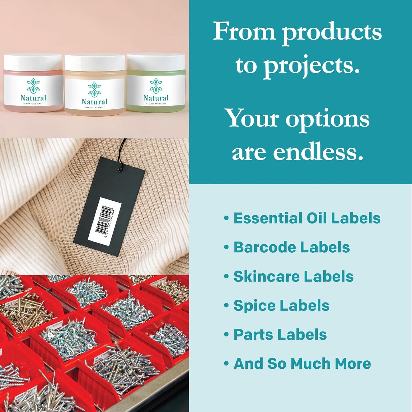 Premium Label Supply White Sticker Barcode Labels – 2" x 1" – Laser/Inkjet Compatible – (40 per Sheet), 1000 Sheets – 40,000 Total Adhesive Labels