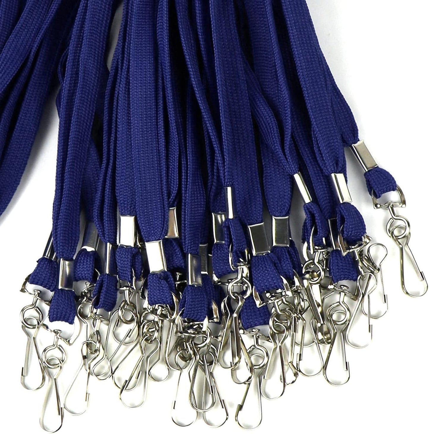 Ollain Badge Lanyards Flat Lanyard Swivel Hooks Durably Neck Bulk lanyards with Clip 100 Pack