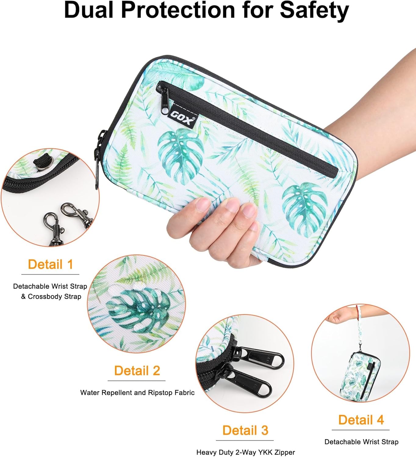 Neck Wallet RFID Blocking Family Passport Holder Organizer Case Travel Pouch (Forest)