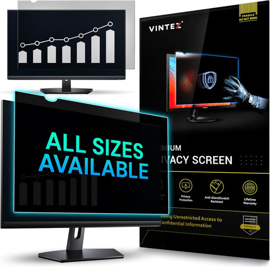 VINTEZ 29 Inch 21:9 Privacy Screen for Computer Monitor and Laptop - Anti Glare Protector Film Blue Light Filter Eye Protection - Computer Screen Privacy Shield, [1 Pack]