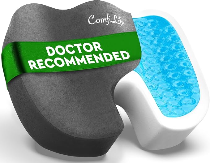 ComfiLife Premium Gel & Memory Foam Seat Cushion – Doctor Recommended Office by ComfiLife