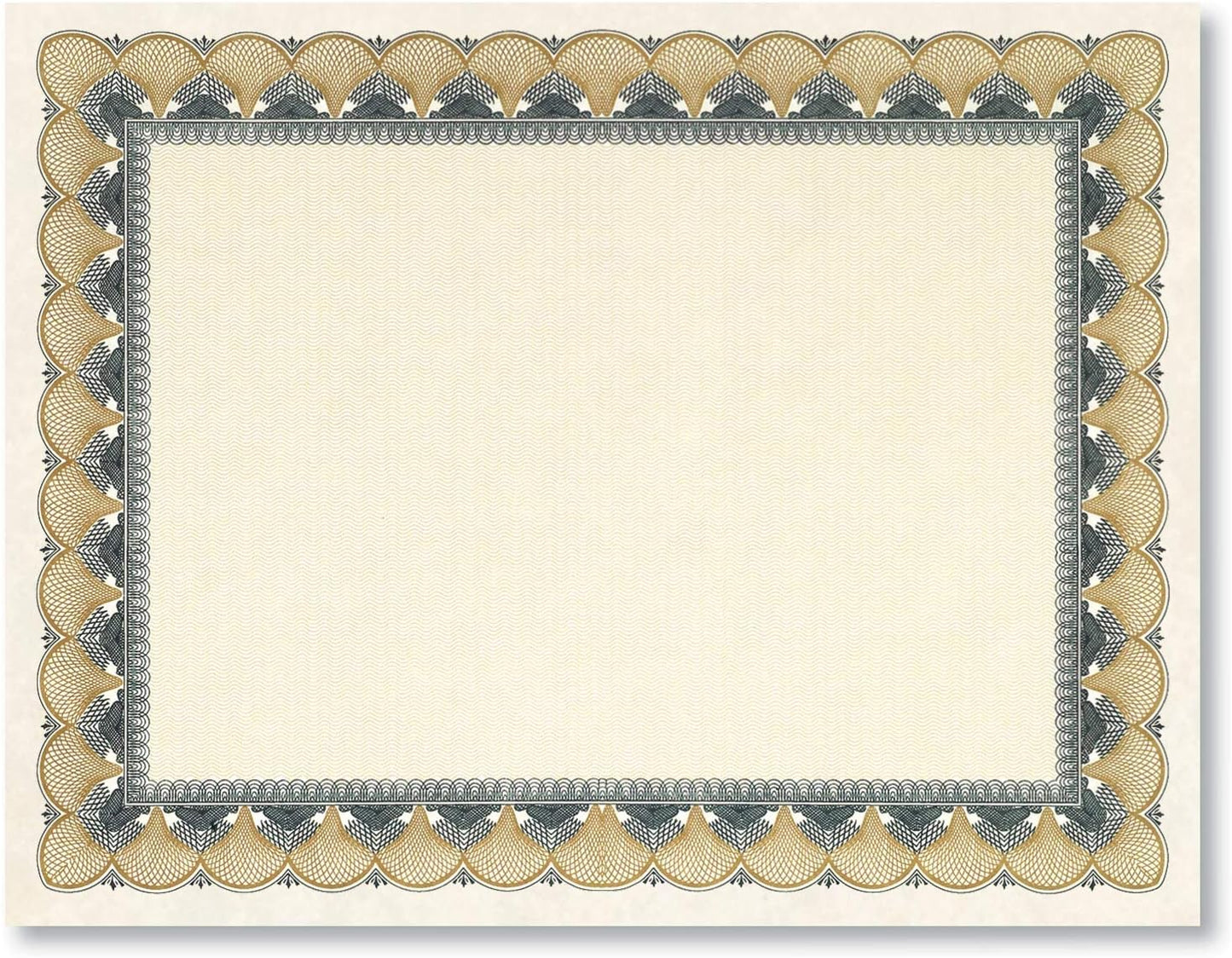 PaperDirect Bronze & Black Standard White Parchment Certificates, 100 Sheets, 8.5 x 11, 28 lb Parchment Paper, Laser & Inkjet Printer Compatible, Perfect for Awards, Employee Recognition