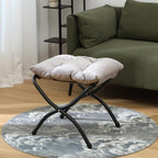 15" Folding Ottoman, Foldable Footrest Stool, Portable Small Foot Stool - Image 4