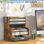 DAOUTIME 6-Tier Mesh Desk Organizer - Image 3