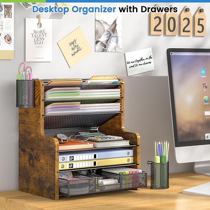 DAOUTIME 6-Tier Mesh Desk Organizer - Image 3