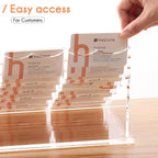 HeZone Business Card Holder for Desk Multiple Cards Display Stand Rack for - Image 6