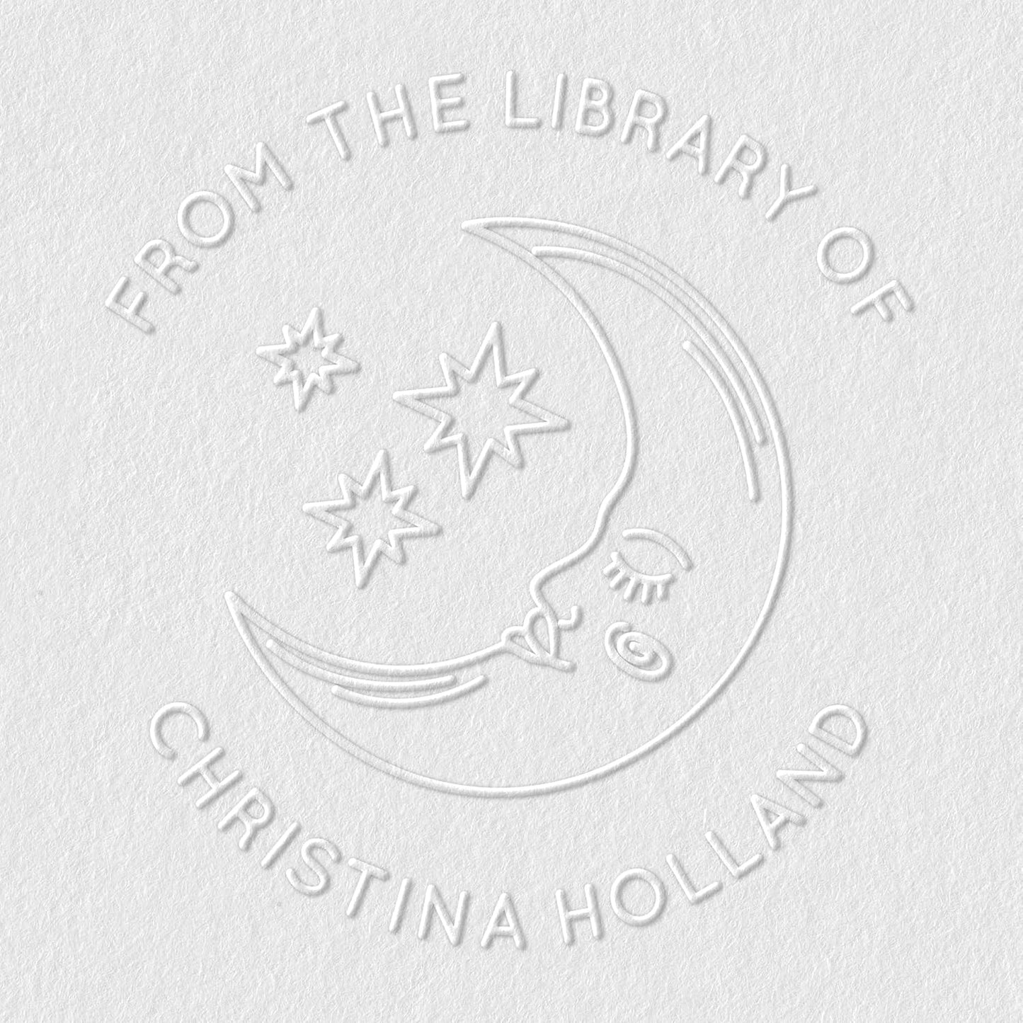 from The Library of Embossers & Stamps for Fantasy Book Readers | Custom Embosser | Custom Stamp | Ex Libris | Elevate Your Fantasy Collection of Stories and Novels (Design 12, Embosser)