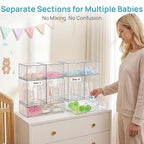 Vtopmart 10 Pack Baby Bottle Organizer Set, Stackable Storage Drawers Ideal - Image 5