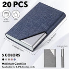 Yexiya 20 Pieces PU Leather Business Card Holder - Image 2