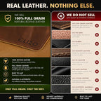 Elizo Real Leather Desk Mat Set Large Desk Cover Desk Blotter Protector - Image 4