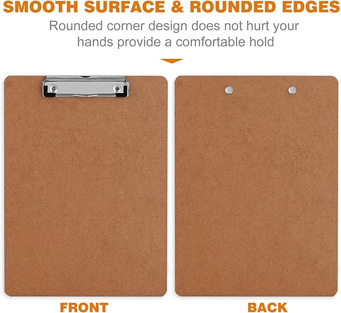 Clipboards, HERKKA 25 Pack Hardboard Office Clipboards Low Profile Clip - Image 4