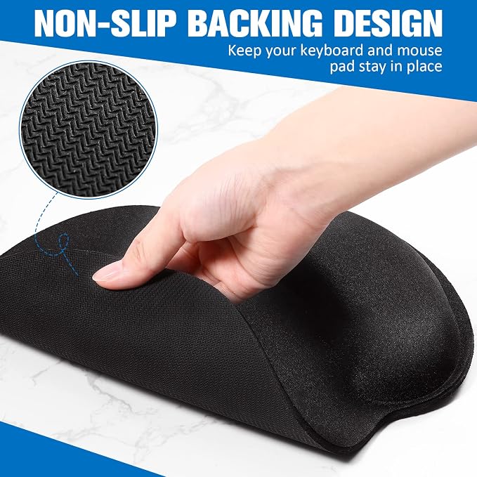 Yunsailing 8 Pcs Ergonomic Mouse Pad and Keyboard - Image 3