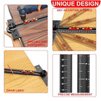 Woodworking T Square Ruler, 13.5 Inch Adjustable Angle 15-165° Measurement Tool - Image 6