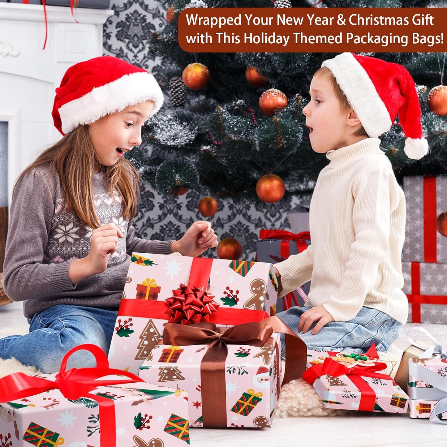 Oududianzi Christmas Poly Mailers 10x13, 100Pack Christmas Shipping Bags, Christmas Mailing Bags, Christmas Mailers Poly Bags for Shipping, Holiday Poly mailers 10x13, Christmas Packaging Bags