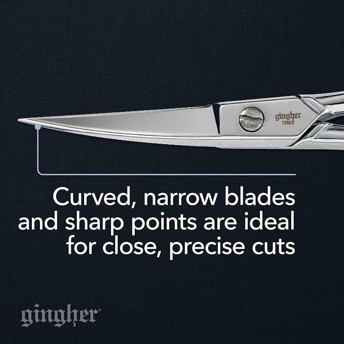 Gingher Curved Embroidery Scissors, Sharp Knife Edge Sewing Scissors - Image 3