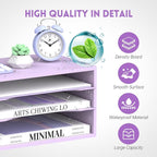 SUPEASY Wood Desk Organizer, 3 Tier Paper File Organizer - Image 5