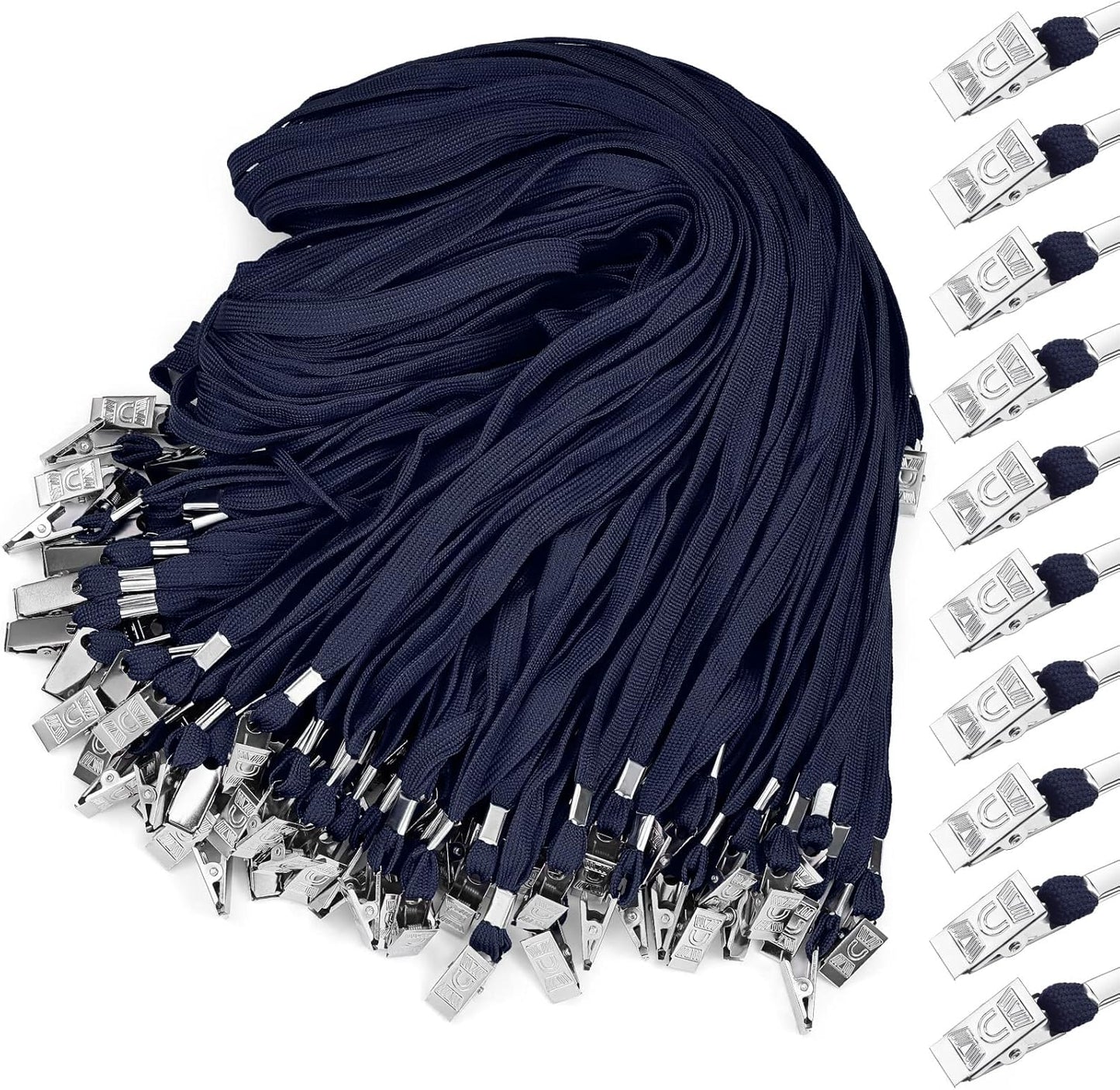 Marspark Lanyards Bulk with Clip Flat Neck Lanyard Badge Lanyard with Swivel Hook Lanyards for ID Cards Holder