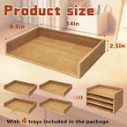 PROLEE Wooden Paper Tray Organizer - Image 3