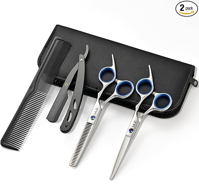 ULG Hair Cutting Scissors Thinning Shears Kit Professional Hairdressing by ULG