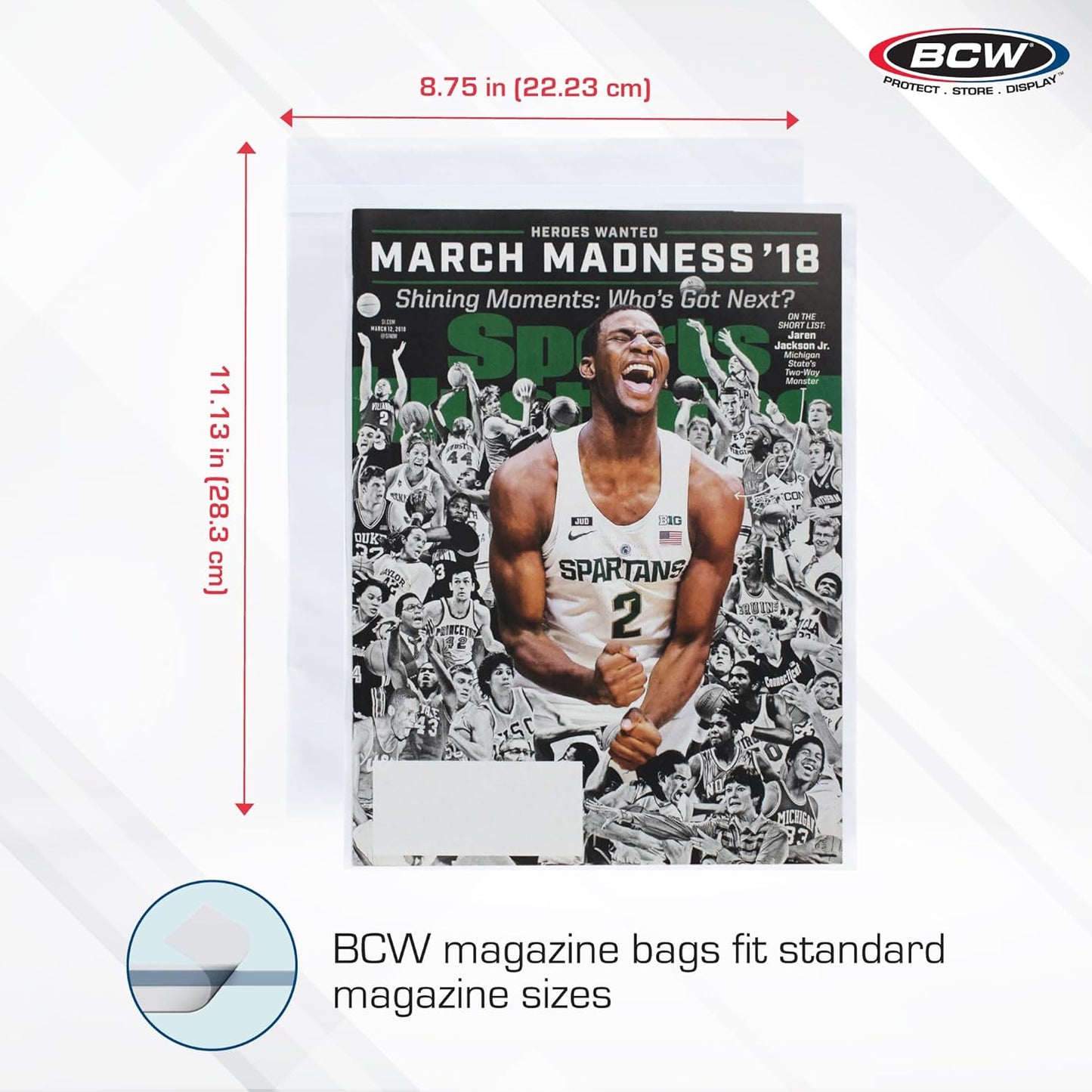 BCW Thick Resealable Magazine Bags - Pack of 200 | Acid-Free, Clear Polypropylene Sleeves for Archival-Quality Storage of Collectible Magazines | Protect Your Valuable Comic Book Collection