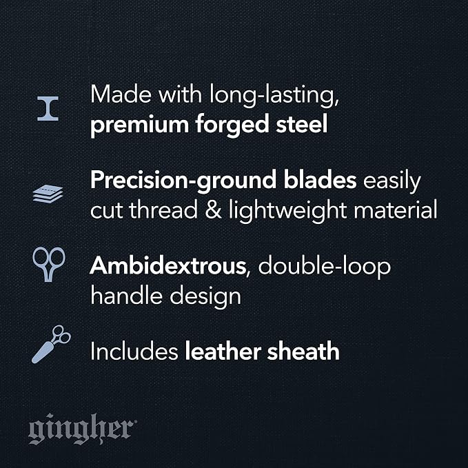 Gingher 4" Embroidery Scissors, Precision Craft Scissors, Hand-Tuned Blades & - Image 5